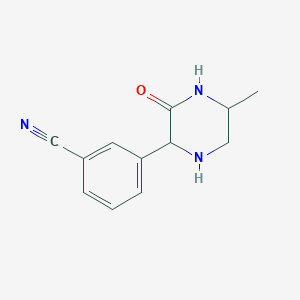 3-(5-Methyl-3-oxopiperazin-2-yl)benzonitrile