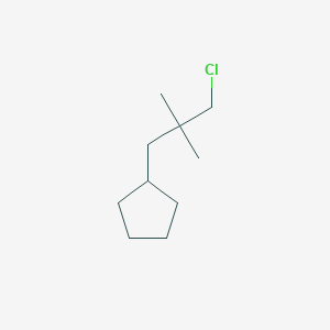 molecular formula C10H19Cl B13199636 (3-Chloro-2,2-dimethylpropyl)cyclopentane 