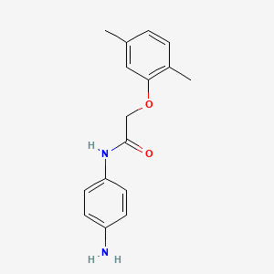 molecular formula C16H18N2O2 B1319965 N-(4-Aminophenyl)-2-(2,5-dimethylphenoxy)acetamide CAS No. 953740-00-6