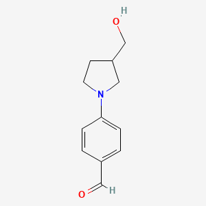 4-[3-(Hydroxymethyl)pyrrolidin-1-YL]benzaldehyde