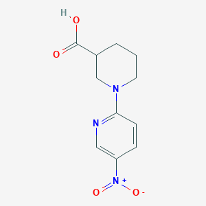 molecular formula C11H13N3O4 B1319967 1-(5-硝基吡啶-2-基)哌啶-3-甲酸 CAS No. 937606-76-3