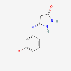 3-((3-Methoxyphenyl)amino)-1h-pyrazol-5(4h)-one