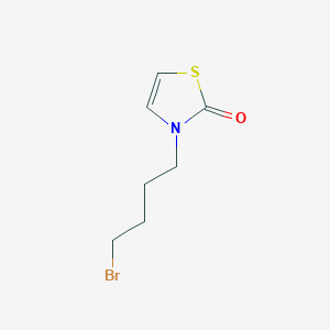 molecular formula C7H10BrNOS B13199722 3-(4-Bromobutyl)-2,3-dihydro-1,3-thiazol-2-one 