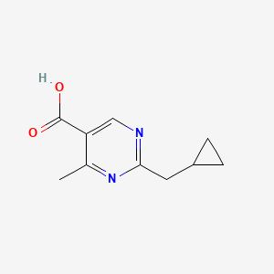 molecular formula C10H12N2O2 B13199740 2-(Cyclopropylmethyl)-4-methylpyrimidine-5-carboxylic acid 