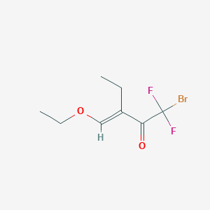 (3E)-1-Bromo-3-(ethoxymethylidene)-1,1-difluoropentan-2-one