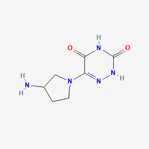 6-(3-Aminopyrrolidin-1-yl)-2,3,4,5-tetrahydro-1,2,4-triazine-3,5-dione