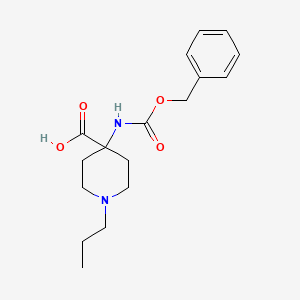 molecular formula C17H24N2O4 B13199848 4-{[(Benzyloxy)carbonyl]amino}-1-propylpiperidine-4-carboxylic acid 