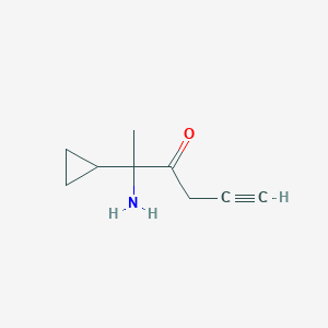 2-Amino-2-cyclopropylhex-5-yn-3-one