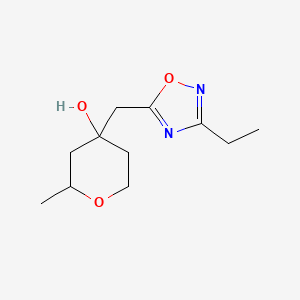 4-[(3-Ethyl-1,2,4-oxadiazol-5-yl)methyl]-2-methyloxan-4-ol