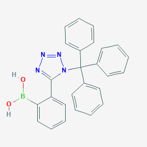 molecular formula C26H21BN4O2 B131999 2-(1-Trityl-1H-tetrazol-5-YL)phenylboronic acid CAS No. 144873-97-2