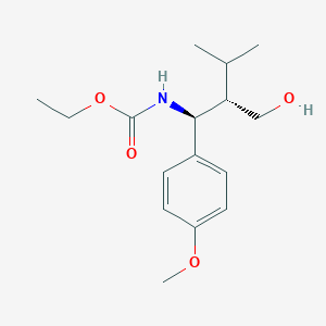 ethyl N-[(1S,2S)-3-hydroxy-1-(4-methoxyphenyl)-2-(propan-2-yl)propyl]carbamate