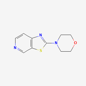 molecular formula C10H11N3OS B13199915 4-{[1,3]Thiazolo[5,4-c]pyridin-2-yl}morpholine 