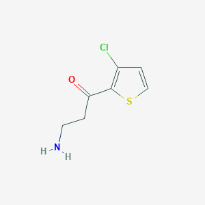 molecular formula C7H8ClNOS B13199939 3-Amino-1-(3-chlorothiophen-2-yl)propan-1-one 