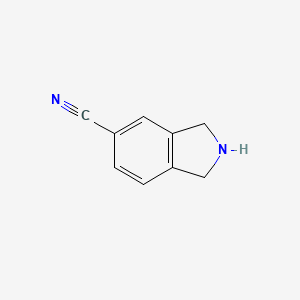 molecular formula C9H8N2 B1319994 Isoindoline-5-carbonitrile CAS No. 263888-58-0