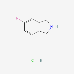 molecular formula C8H9ClFN B1319995 5-氟代异吲哚啉盐酸盐 CAS No. 685565-15-5