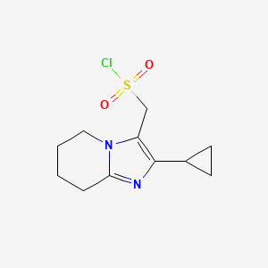 {2-cyclopropyl-5H,6H,7H,8H-imidazo[1,2-a]pyridin-3-yl}methanesulfonyl chloride