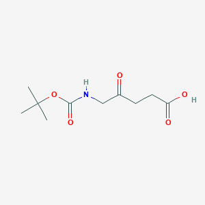 molecular formula C10H17NO5 B1320000 5-((tert-Butoxycarbonyl)amino)-4-oxopentanoic acid CAS No. 72072-06-1