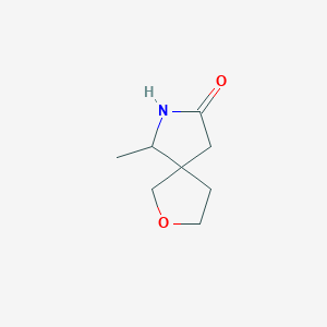 molecular formula C8H13NO2 B13200001 6-Methyl-2-oxa-7-azaspiro[4.4]nonan-8-one 