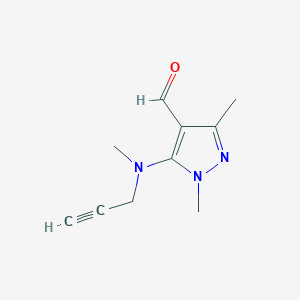 1,3-Dimethyl-5-[methyl(prop-2-YN-1-YL)amino]-1H-pyrazole-4-carbaldehyde