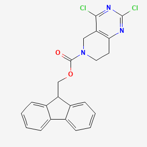 molecular formula C22H17Cl2N3O2 B1320005 (9H-Fluoren-9-YL)methyl 2,4-dichloro-7,8-dihydropyrido[4,3-D]pyrimidine-6(5H)-carboxylate CAS No. 903130-16-5