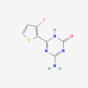 molecular formula C7H5IN4OS B13200087 4-Amino-6-(3-iodothiophen-2-yl)-2,5-dihydro-1,3,5-triazin-2-one 