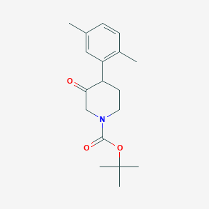 molecular formula C18H25NO3 B13200101 Tert-butyl 4-(2,5-dimethylphenyl)-3-oxopiperidine-1-carboxylate 