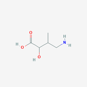 molecular formula C5H11NO3 B13200126 4-Amino-2-hydroxy-3-methylbutanoic acid 