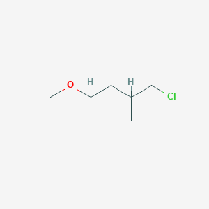 molecular formula C7H15ClO B13200136 1-Chloro-4-methoxy-2-methylpentane 