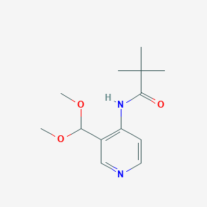 molecular formula C13H20N2O3 B1320015 N-(3-Dimethoxymethyl-pyridin-4-yl)-2,2-dimethyl-propionamide CAS No. 824429-52-9