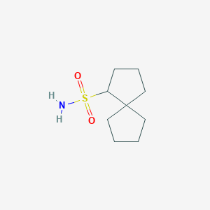 molecular formula C9H17NO2S B13200160 Spiro[4.4]nonane-1-sulfonamide 