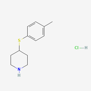 molecular formula C12H18ClNS B13200166 4-[(4-Methylphenyl)sulfanyl]piperidine hydrochloride CAS No. 101768-81-4