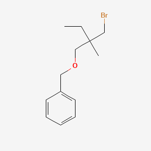 molecular formula C13H19BrO B13200172 {[2-(Bromomethyl)-2-methylbutoxy]methyl}benzene 