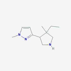 3-(4-Ethyl-4-methylpyrrolidin-3-yl)-1-methyl-1H-pyrazole