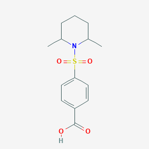 molecular formula C14H19NO4S B1320023 4-((2,6-Dimethylpiperidin-1-yl)sulfonyl)benzoic acid CAS No. 19580-35-9