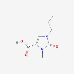 molecular formula C8H12N2O3 B13200245 3-Methyl-2-oxo-1-propyl-2,3-dihydro-1H-imidazole-4-carboxylic acid 