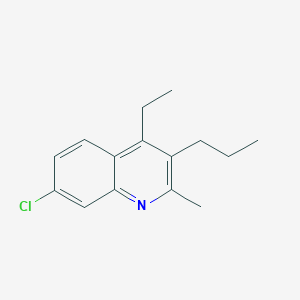 molecular formula C15H18ClN B13200260 7-Chloro-4-ethyl-2-methyl-3-propylquinoline 