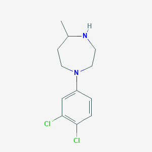 molecular formula C12H16Cl2N2 B13200271 1-(3,4-Dichlorophenyl)-5-methyl-1,4-diazepane 