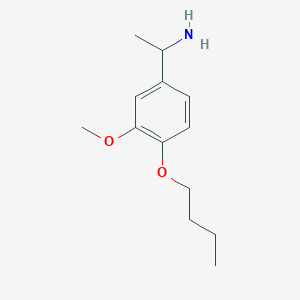 molecular formula C13H21NO2 B13200275 1-(4-Butoxy-3-methoxyphenyl)ethan-1-amine 