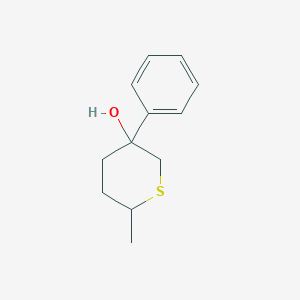 6-Methyl-3-phenylthian-3-ol