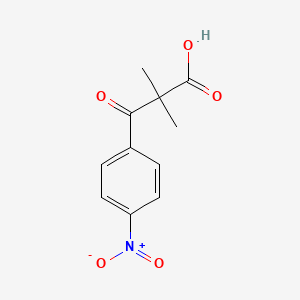 2,2-Dimethyl-3-(4-nitrophenyl)-3-oxopropanoic acid