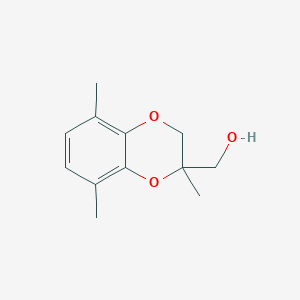 molecular formula C12H16O3 B13200355 (2,5,8-Trimethyl-2,3-dihydro-1,4-benzodioxin-2-yl)methanol 