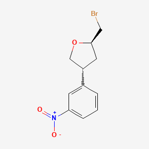 (2R,4R)-2-(Bromomethyl)-4-(3-nitrophenyl)oxolane