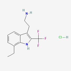 2-[7-Ethyl-2-(trifluoromethyl)-1H-indol-3-yl]ethan-1-amine hydrochloride