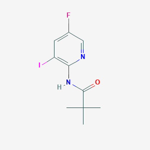 molecular formula C10H12FIN2O B1320038 N-(5-Fluoro-3-iodopyridin-2-yl)pivalamide CAS No. 823218-50-4