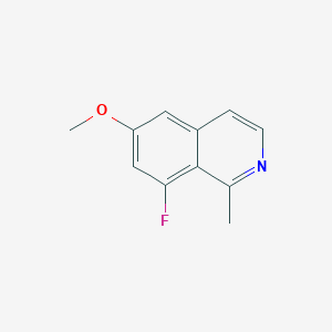 molecular formula C11H10FNO B13200410 8-Fluoro-6-methoxy-1-methylisoquinoline 