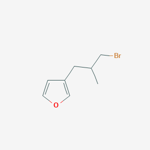 3-(3-Bromo-2-methylpropyl)furan