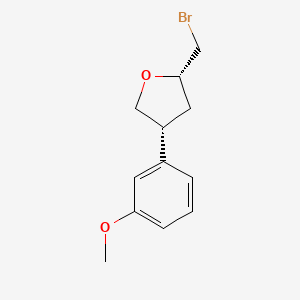 (2S,4R)-2-(Bromomethyl)-4-(3-methoxyphenyl)oxolane