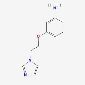 molecular formula C11H13N3O B13200448 3-[2-(1H-Imidazol-1-yl)ethoxy]aniline 