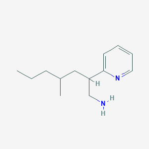 4-Methyl-2-(pyridin-2-yl)heptan-1-amine