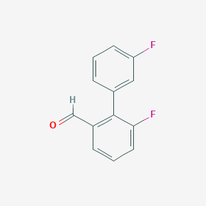 molecular formula C13H8F2O B13200470 3',6-Difluorobiphenyl-2-carbaldehyde 